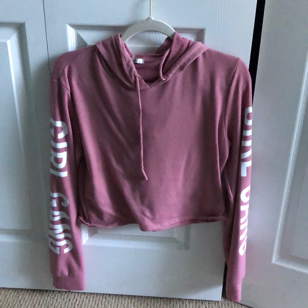 Pink cropped sweatshirt